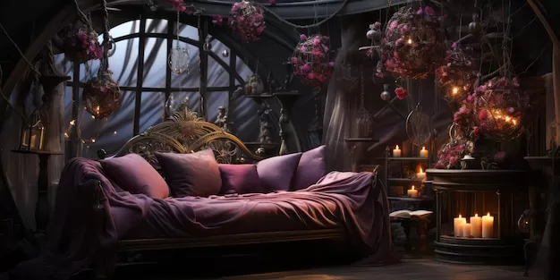 Um Quarto Luxuoso Projetado Para O Romance, Com Iluminação Suave, Roupas De Cama Macias E Uma Decoração Elegante, Criando Uma Atmosfera Sonhadora E íNtima.